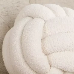 Pillows>Kirklands Home Boucle Woven Sphere Pillow Ivory