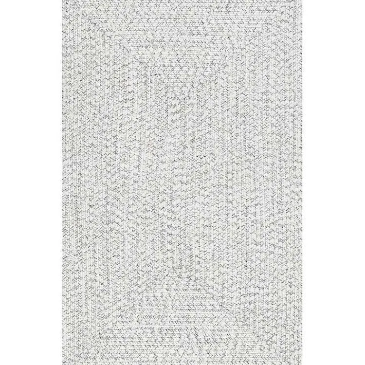 Kirklands Home Ivory Braided Lefebvre Area Rug, 10x14 White New