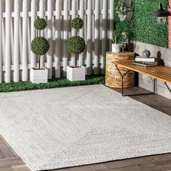 Kirklands Home Ivory Braided Lefebvre Area Rug, 12x18