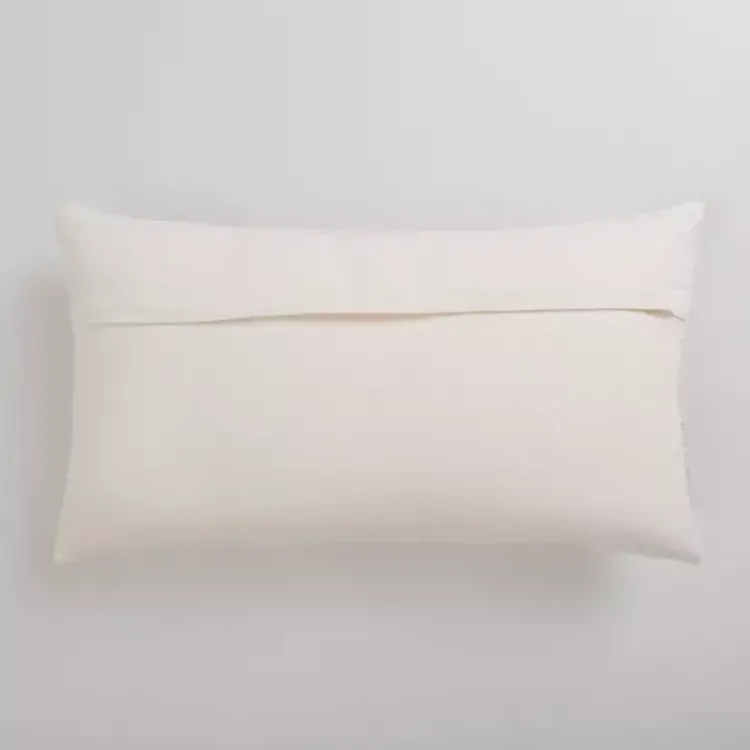 Pillows>Kirklands Home Checkerboard Lumbar Pillow Ivory
