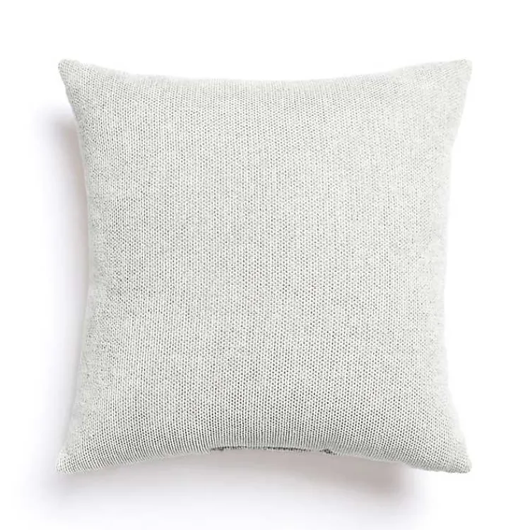 Pillows>Kirklands Home Chenille Damask Throw Pillow Ivory
