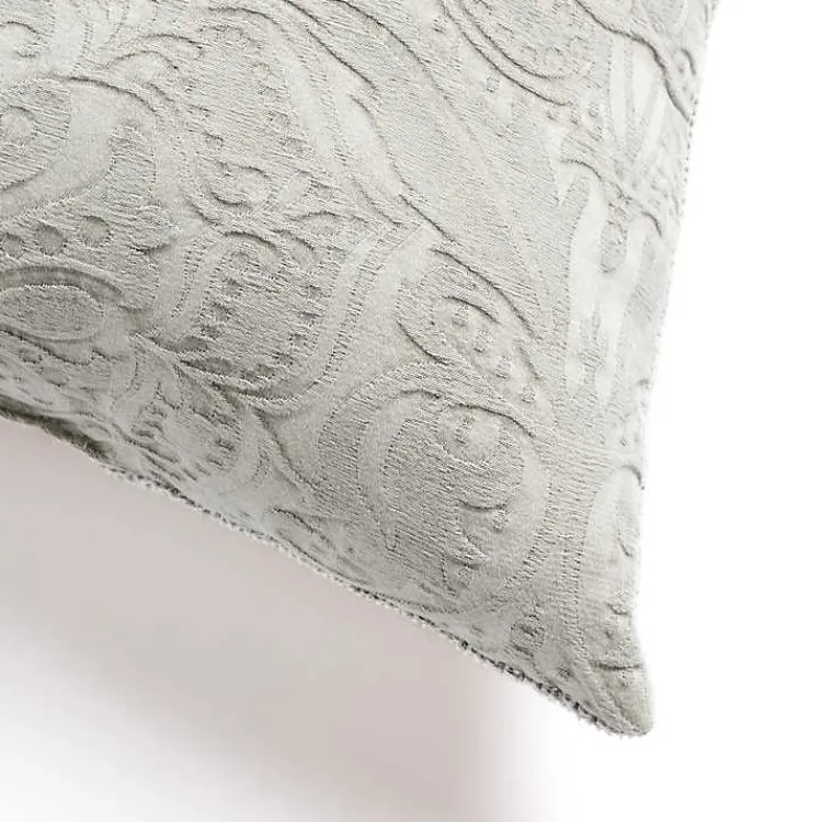 Pillows>Kirklands Home Chenille Damask Throw Pillow Ivory