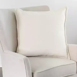 Pillows>Kirklands Home Chenille Texture Flange Pillow, 22 in. Ivory