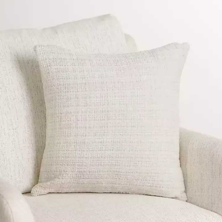 Pillows>Kirklands Home Chenille Textured Pillow Ivory