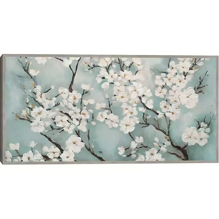 Kirklands Home Ivory Cherry Blossoms Framed Canvas Art Print Online