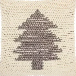 Pillows>Kirklands Home Ivory Christmas Tree Loop Throw Pillow