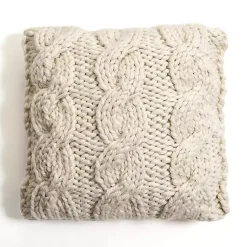 Pillows>Kirklands Home Chunky Knit Pillow Ivory