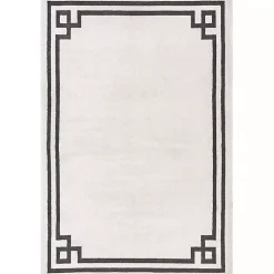 Kirklands Home Ivory Classic Border Area Rug, 5x7 Best