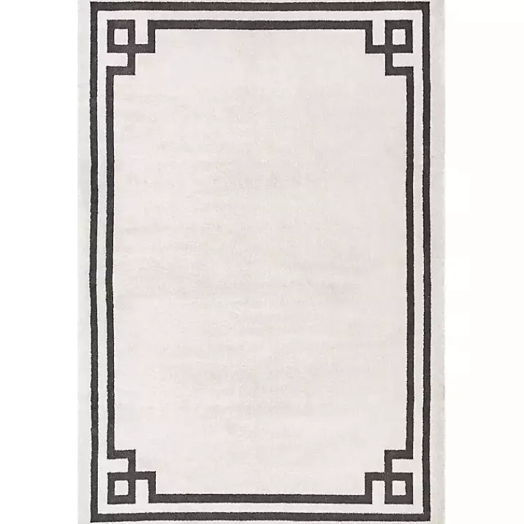 Kirklands Home Ivory Classic Border Area Rug, 5x7 Best
