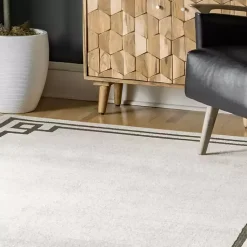 Kirklands Home Ivory Classic Border Area Rug, 5x7 Best