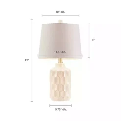 Kirklands Home Ivory Contour Ceramic Table Lamp White Best