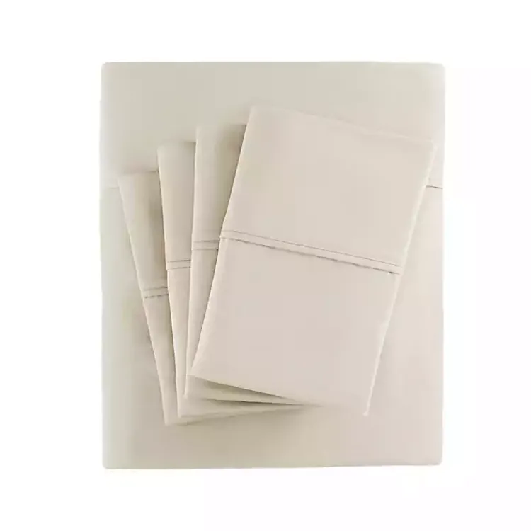 Kirklands Home Cotton Blend Sateen 6-pc. King Sheet Set Ivory New