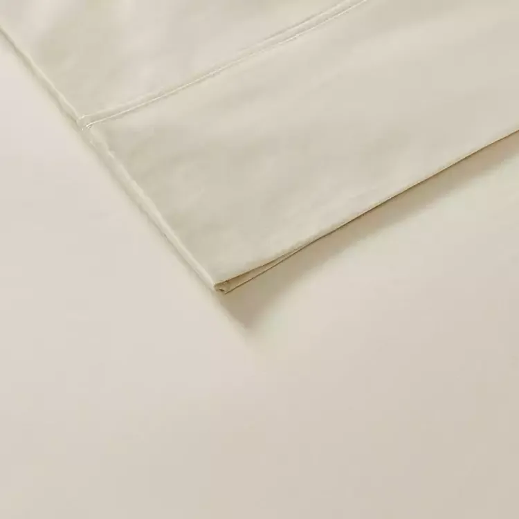 Kirklands Home Cotton Blend Sateen 6-pc. King Sheet Set Ivory New