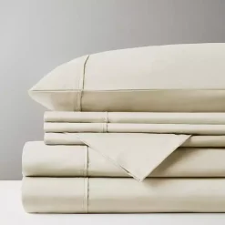 Kirklands Home Cotton Blend Sateen 6-pc. King Sheet Set Ivory New
