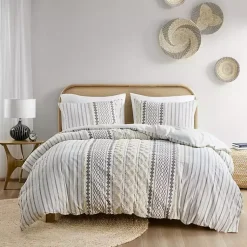 Kirklands Home Cotton Tufted Full/Queen 3-pc. Comforter Set Ivory