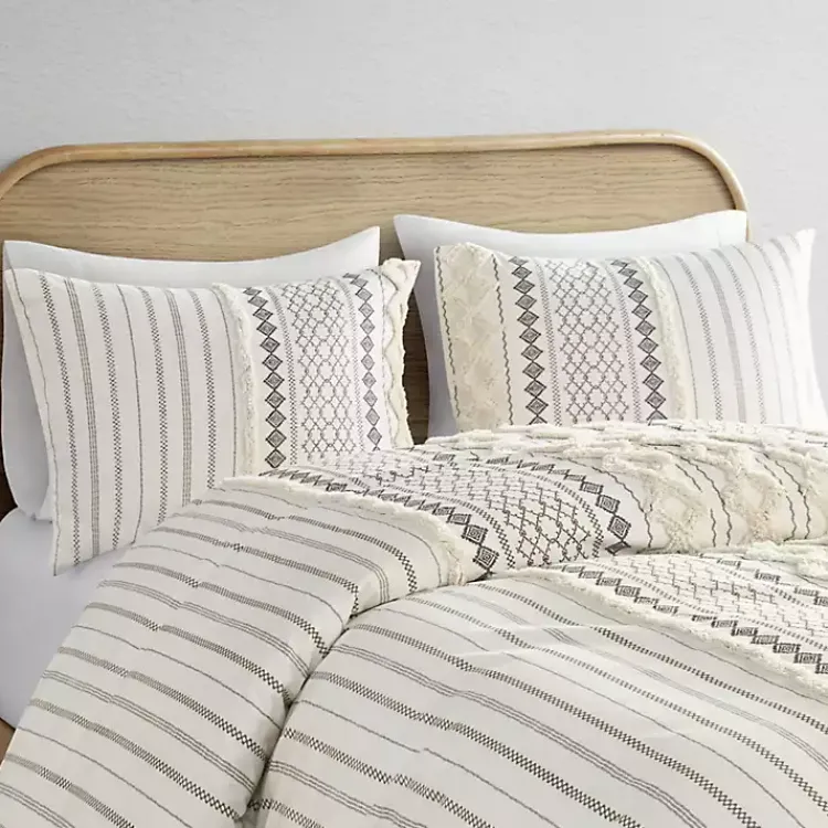 Kirklands Home Cotton Tufted Full/Queen 3-pc. Comforter Set Ivory
