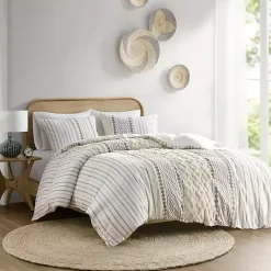 Kirklands Home Cotton Tufted King 3-pc. Comforter Set Ivory Sale