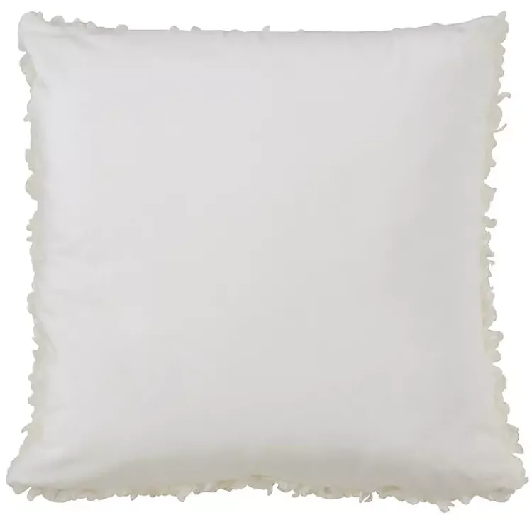 Pillows>Kirklands Home Curly Faux Lamb Fur Pillow Ivory