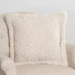 Pillows>Kirklands Home Curly Faux Lamb Fur Pillow Ivory