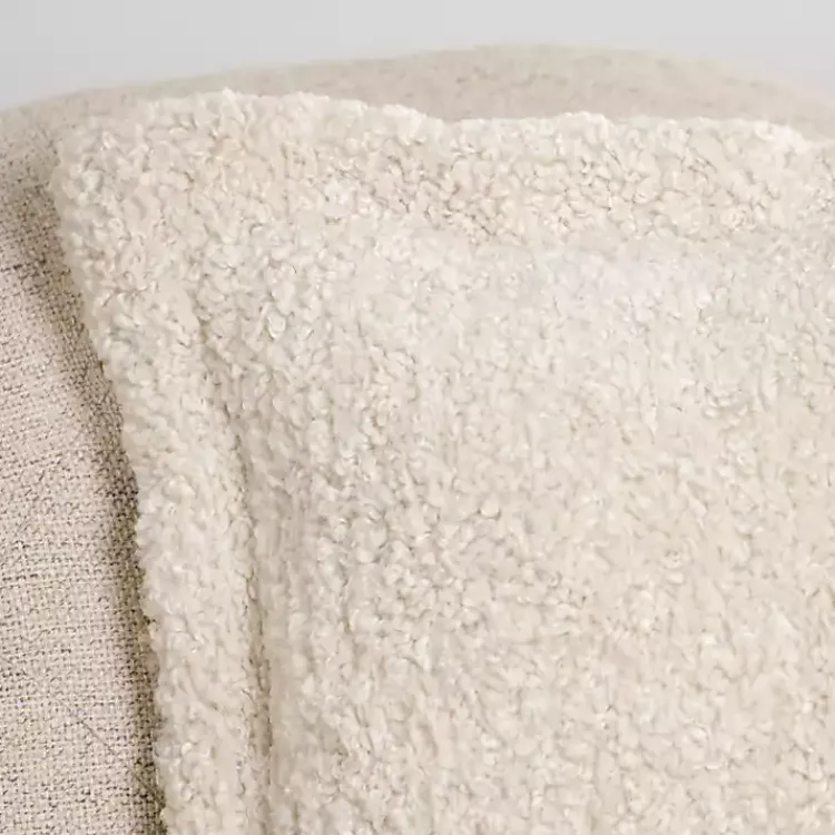Pillows>Kirklands Home Curly Faux Lamb Fur Pillow Ivory