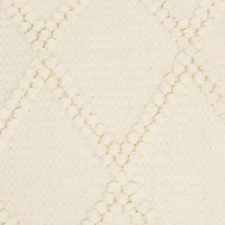 Pillows>Kirklands Home Ivory Diamond Lattice Throw Pillow White