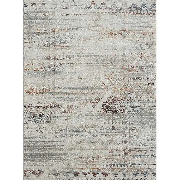 Kirklands Home Distressed Medallion Washable Area Rug, 5x7 Ivory Best