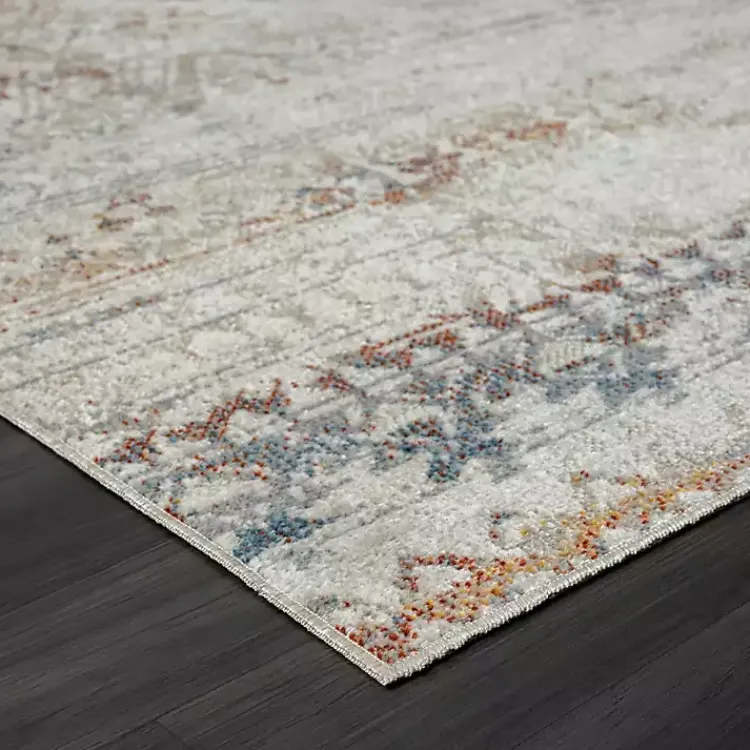 Kirklands Home Distressed Medallion Washable Area Rug, 7x9 Ivory Clearance