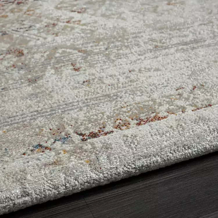 Kirklands Home Distressed Medallion Washable Area Rug, 7x9 Ivory Clearance