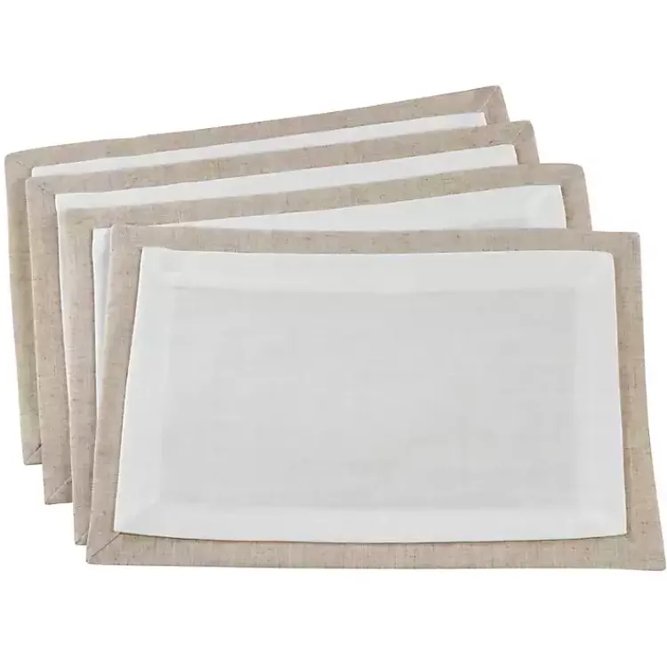 Kirklands Home Double Layered Placemats, Set of 4 Ivory Outlet