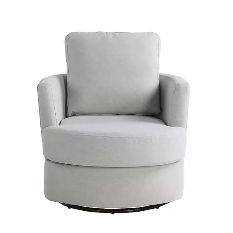 Kirklands Home Ivory Elmhurst Swivel Accent Chair White Outlet