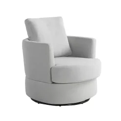 Kirklands Home Ivory Elmhurst Swivel Accent Chair White Outlet