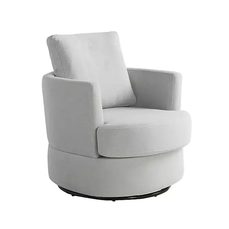 Kirklands Home Ivory Elmhurst Swivel Accent Chair White Outlet