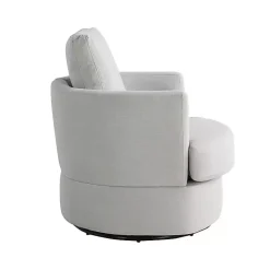 Kirklands Home Ivory Elmhurst Swivel Accent Chair White Outlet