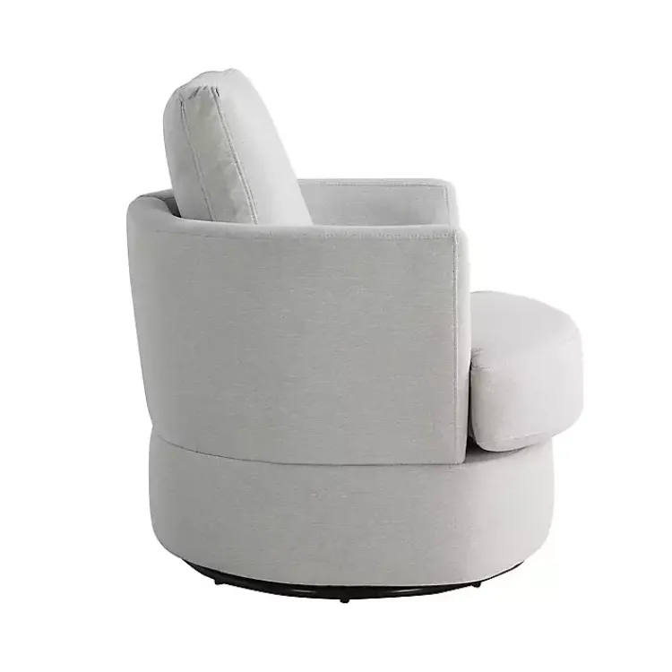 Kirklands Home Ivory Elmhurst Swivel Accent Chair White Outlet