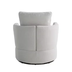 Kirklands Home Ivory Elmhurst Swivel Accent Chair White Outlet