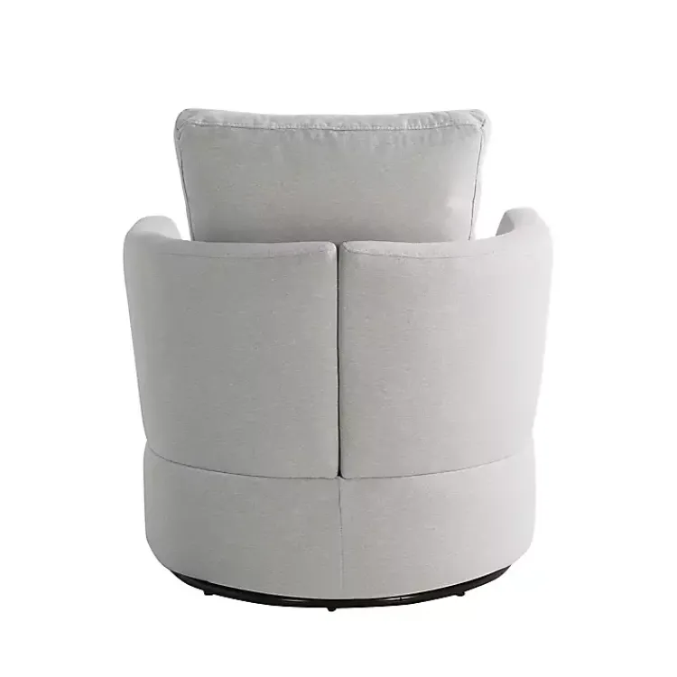 Kirklands Home Ivory Elmhurst Swivel Accent Chair White Outlet