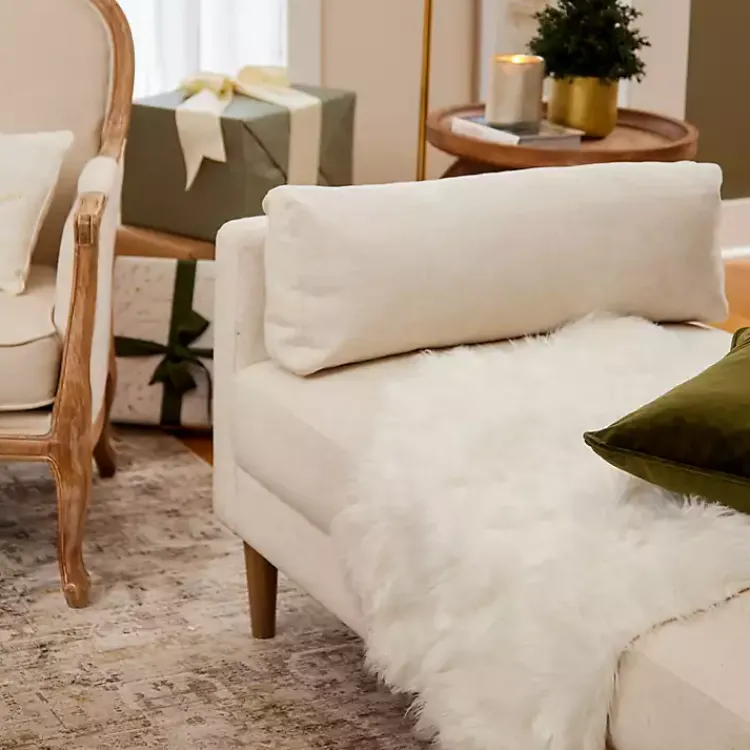 Kirklands Home Faux Fur Scatter Rug Ivory Best