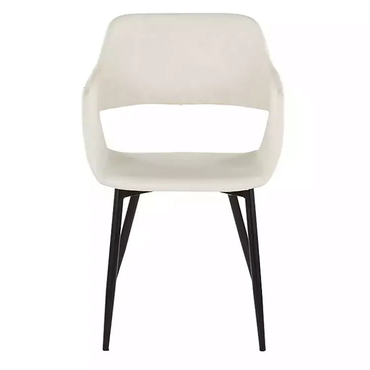 Kirklands Home Faux Leather Marge Dining Chairs, Set of 2 Ivory Best