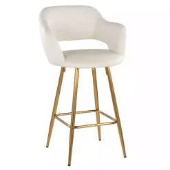 Kirklands Home Faux Leather Marge Counter Stools, Set of 2 Ivory Online