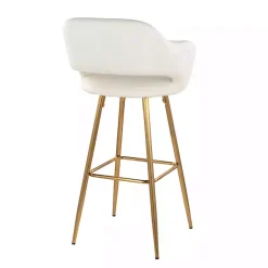 Kirklands Home Faux Leather Marge Bar Stools, Set of 2 Ivory Online