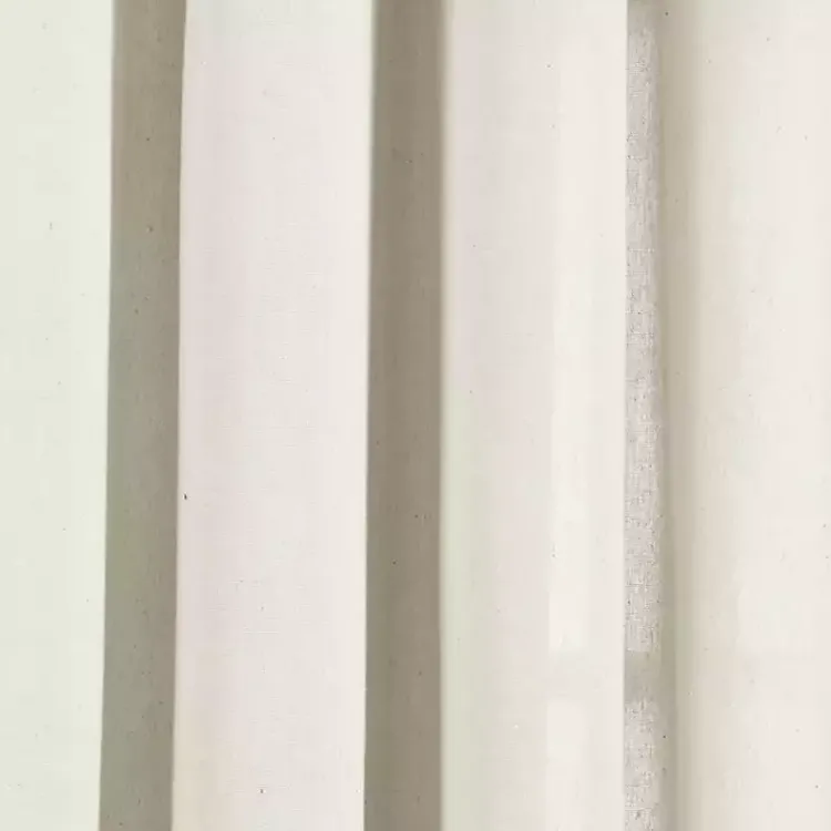 Kirklands Home Faux Linen Curtain Panel Set, 84 in. Ivory New