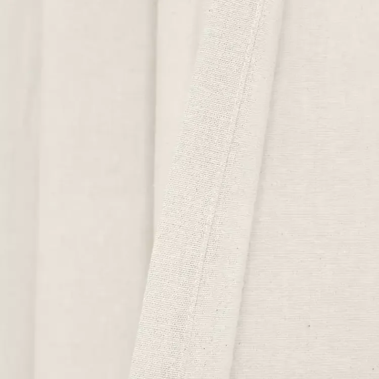 Kirklands Home Faux Linen Curtain Panel Set, 84 in. Ivory New