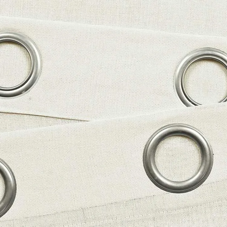 Kirklands Home Faux Linen Curtain Panel Set, 84 in. Ivory New