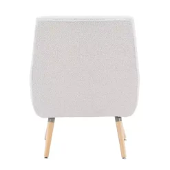 Kirklands Home Ivory Faux Sherpa Tufted Accent Chair White Online