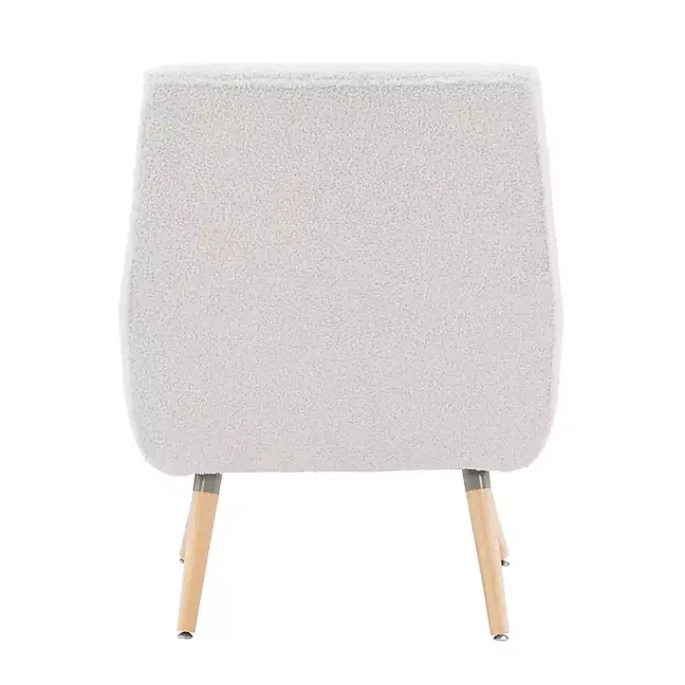 Kirklands Home Ivory Faux Sherpa Tufted Accent Chair White Online