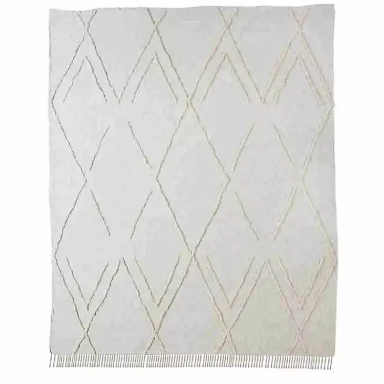 Kirklands Home Geometric Queen Coverlet Ivory Discount