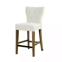 Kirklands Home Ivory Harrison Tufted Counter Stool White Best