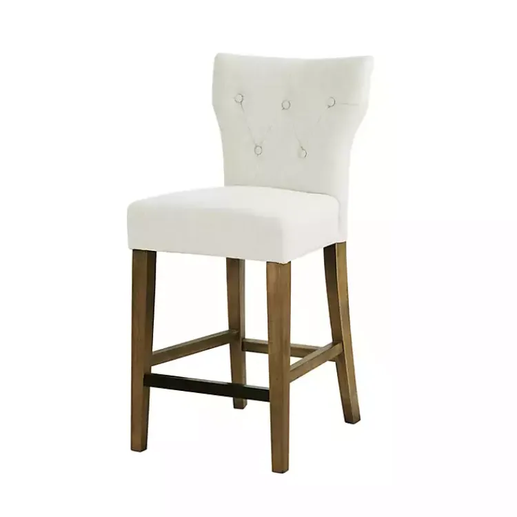 Kirklands Home Ivory Harrison Tufted Counter Stool White Best