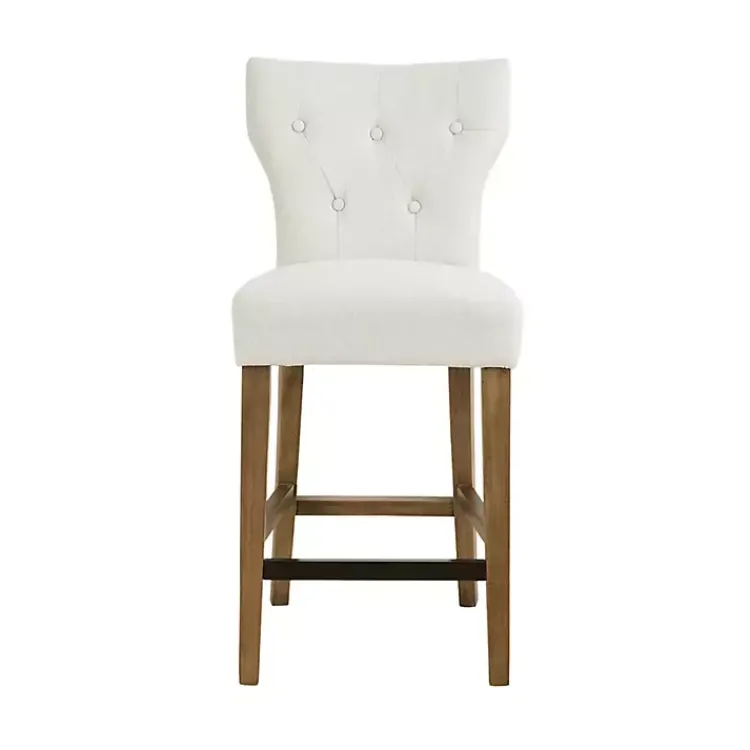 Kirklands Home Ivory Harrison Tufted Counter Stool White Best