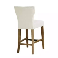 Kirklands Home Ivory Harrison Tufted Counter Stool White Best